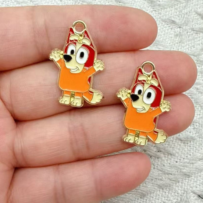 Wholesale 10pcs Cartoon DIY Oil Drip Jewelry Pendant Accessories Keychain Charm Pendant