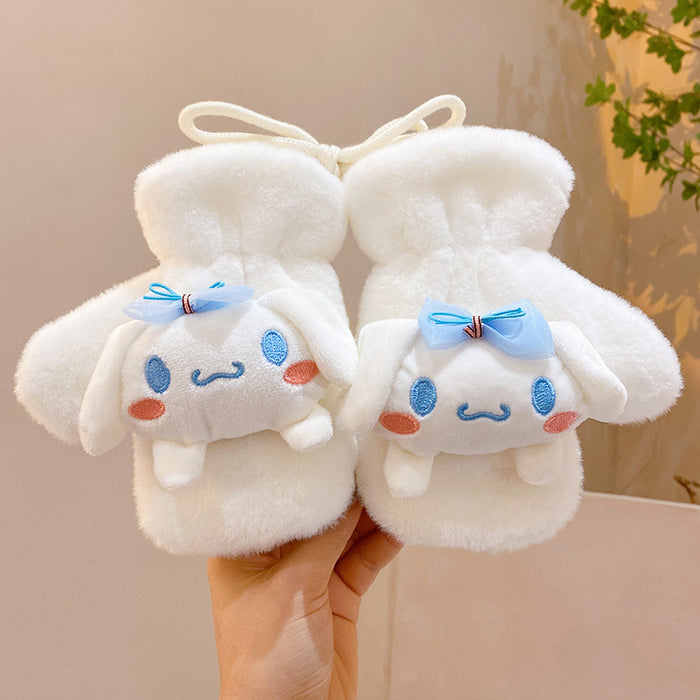 Wholesale children Cute plush cotton gloves