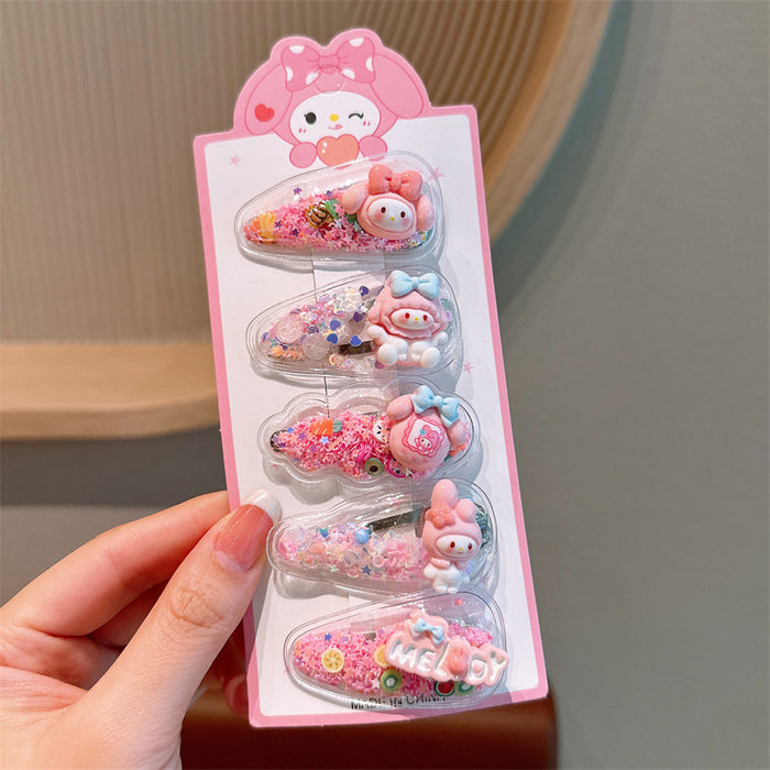 Wholesale Cartoon Children's Soft Glue Hair Clip Set JDC-HC-Jiangx004