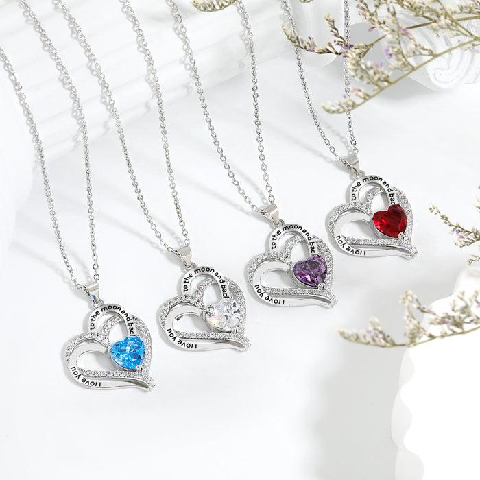 Wholesale Heart Pendant Necklace Eternal Love Double-layer Love Heart-shaped Necklace