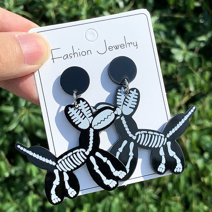 Wholesale  Acrylic Paint Earrings Ghost Personalized Long Earrings Holiday Earrings