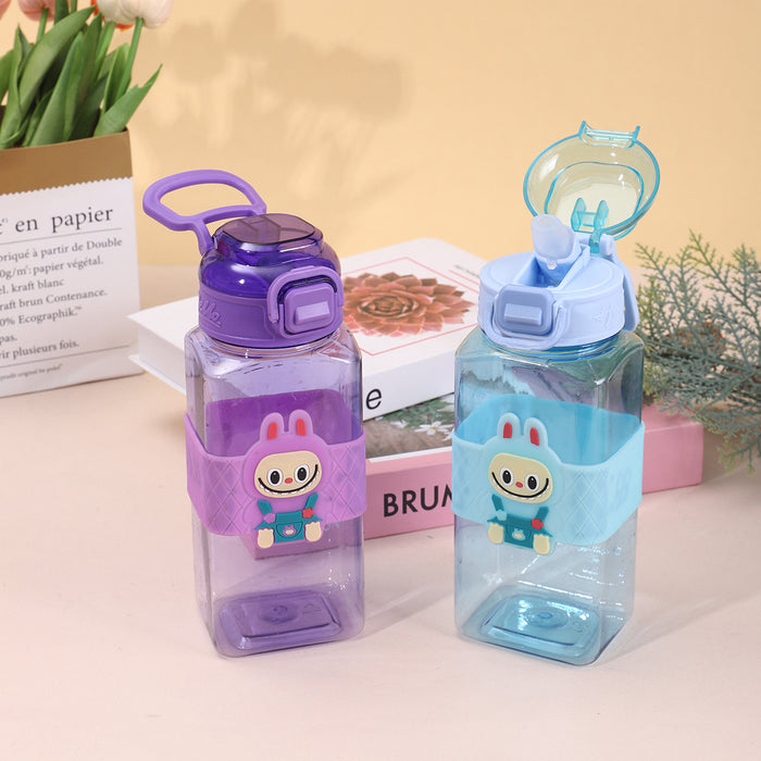 Wholesale Large Capacity Silicone Square Cup Cartoon Tumblers
