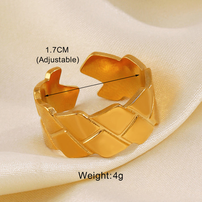 Wholesale Stainless Steel Rings geometric oval Adjustable rings for women