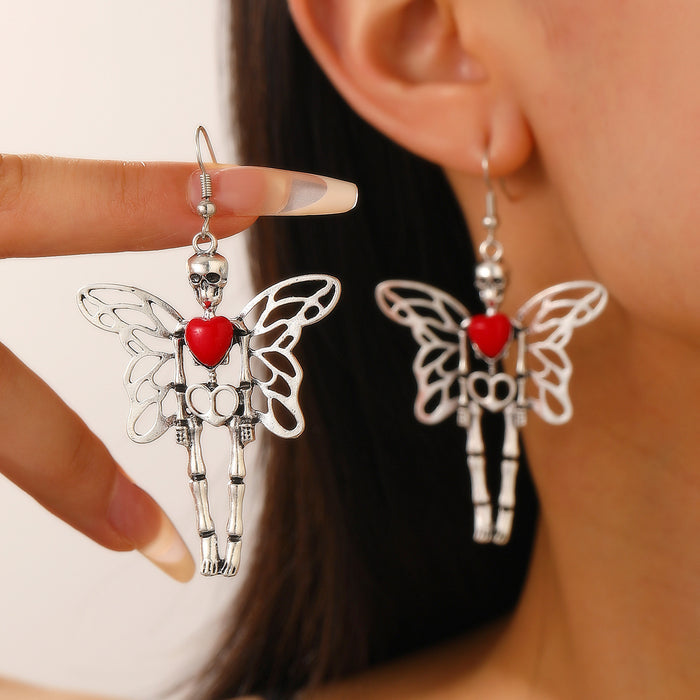 Wholesale Gothic style bat  pendant earrings personality dark ladies jewelry  personality earrings