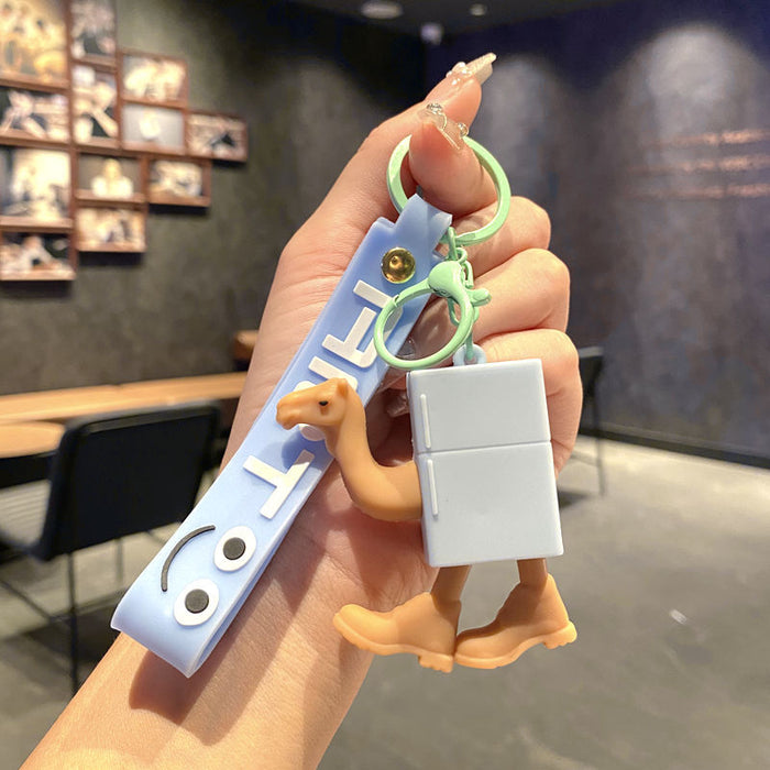Wholesale Cartoon Shark Bag Charm Keychain Metal Car Key Accessory MOQ≥2