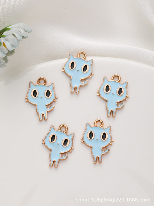 Wholesale 100 PCS DIY Alloy Accessories Cat Bracelet Charm