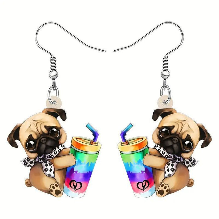 Wholesale Acrylic Skateboard Dog Earrings JDC-ES-Zhanh004