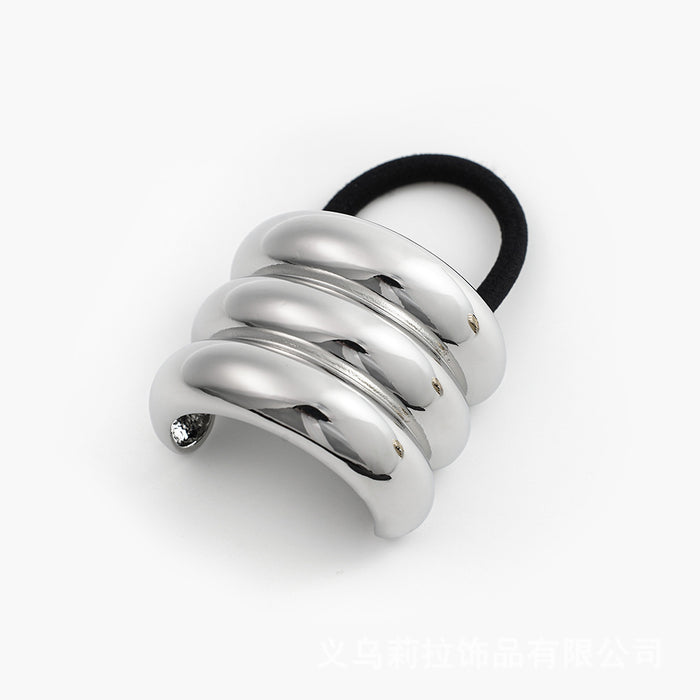 Wholesale Metal mini three-layer hair rope hair ring ponytail hair ring hair rope