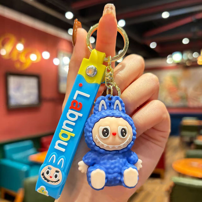 Wholesale Cartoon Sitting Keychain Cute Bucktooth Little Lamb Pendant Gift