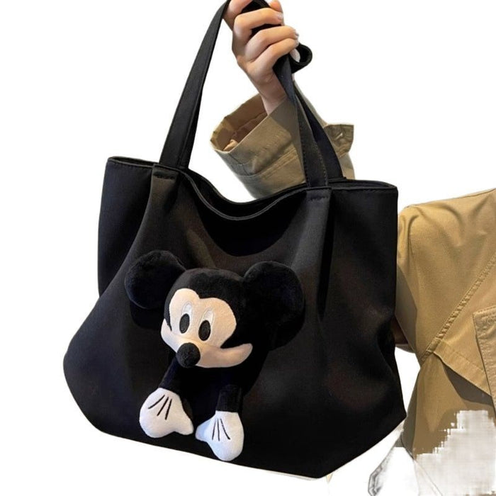 Wholesale Canvas Bag College Student Portable Satchel All-match Large Capacity School Bag Casual Simple Hand Cartoon Shoulder Bag