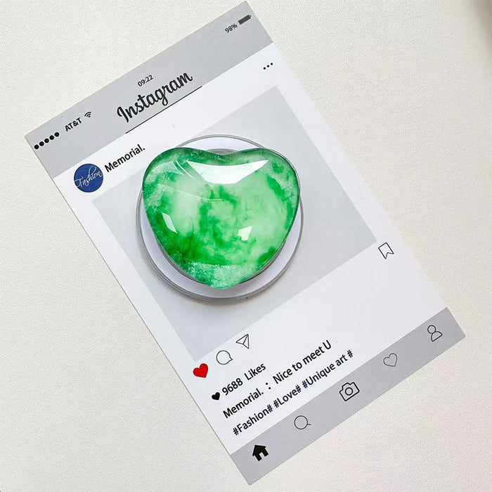 Wholesale Glass Heart-Shaped Phone Airbag Stand