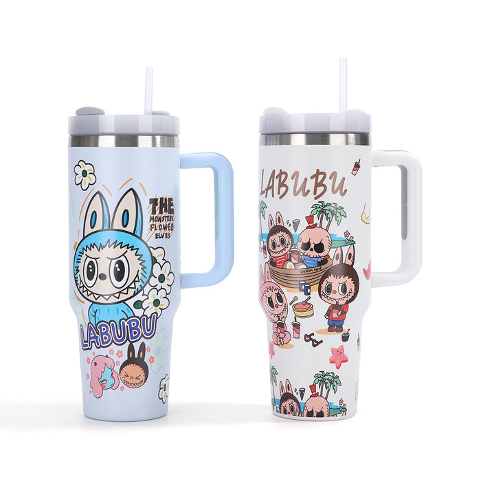 Wholesale Cartoon 40oz Car Cup Insulated Water Cup Stainless Steel Insulated Cup Large Capacity Car Cup