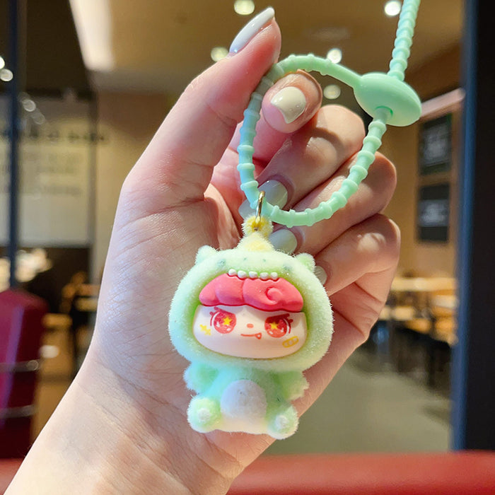 Wholesale Cartoon Flocked  Bear Pendant Cute Bag Desktop Decoration