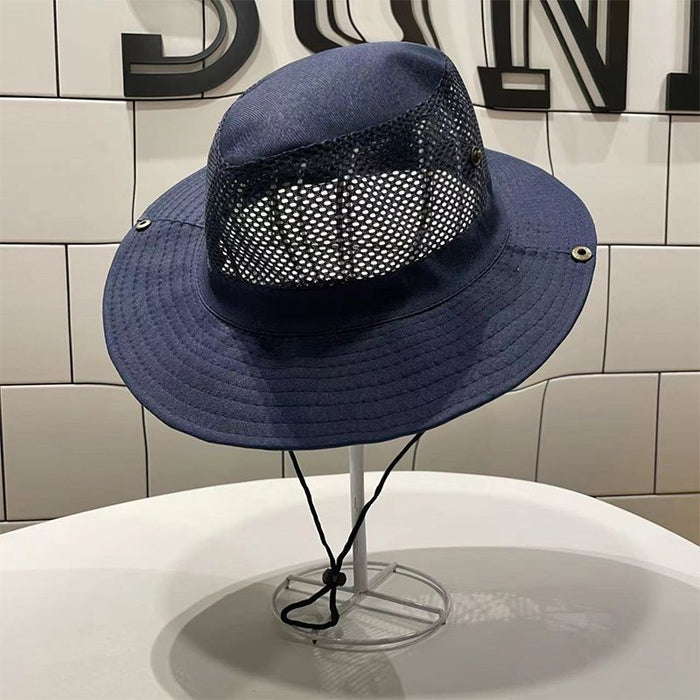 Wholesale Breathable mesh fisherman hat, foldable sun hat, outdoor fishing sun hat