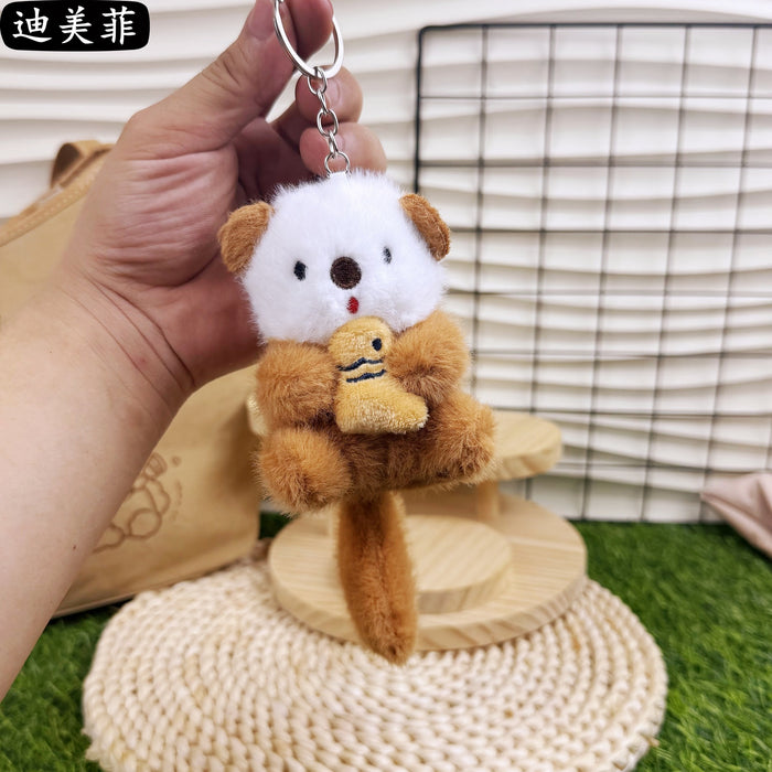 Wholesale Creative Cute and Cute Sea Otter Pendant Plush Toy Fish Cat Doll Bag Doll Keychain Doll Small Gift