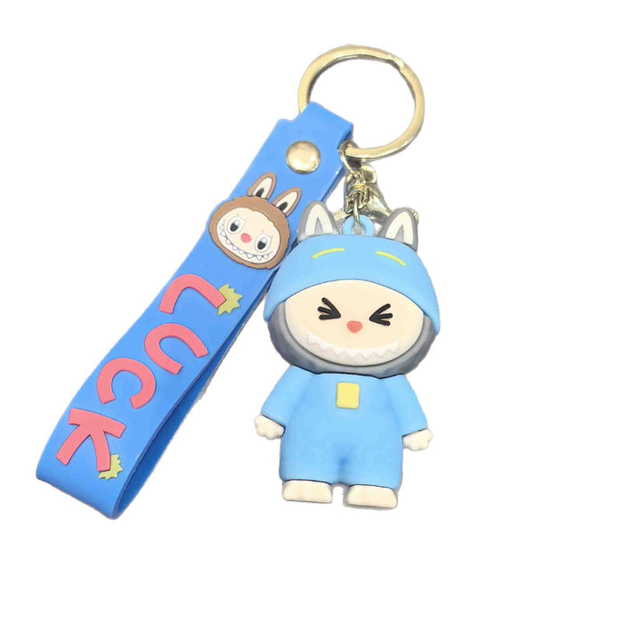 Wholesale Cute cross-dressing cartoon keychain,  cute couple schoolbag pendant,  car keychain,  claw machine small gift
