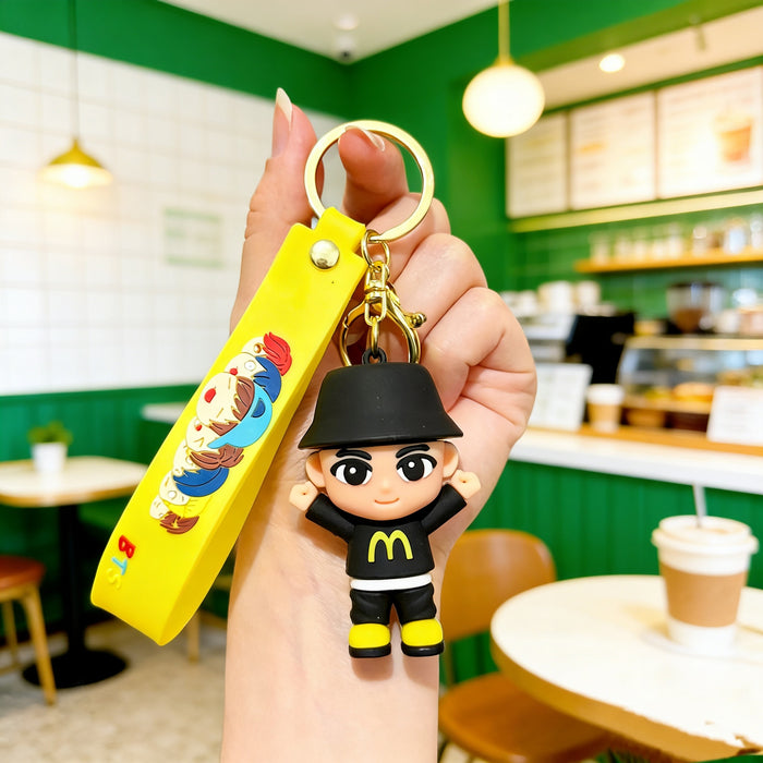 Wholesale Soft Rubber 3D Doll Keychain Backpack Pendant Trendy Decorative Accessory Gift