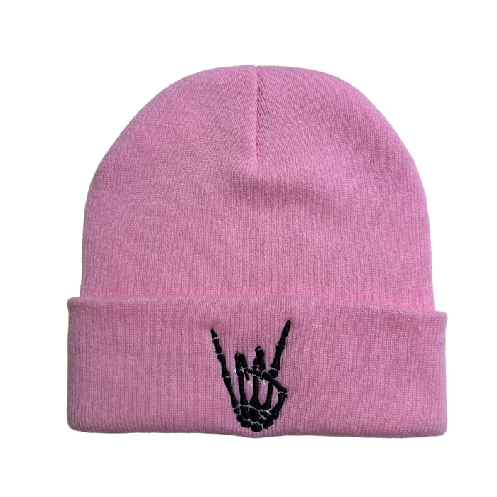 Wholesale  knitted hat skull finger embroidery knitted hat winter warm hat