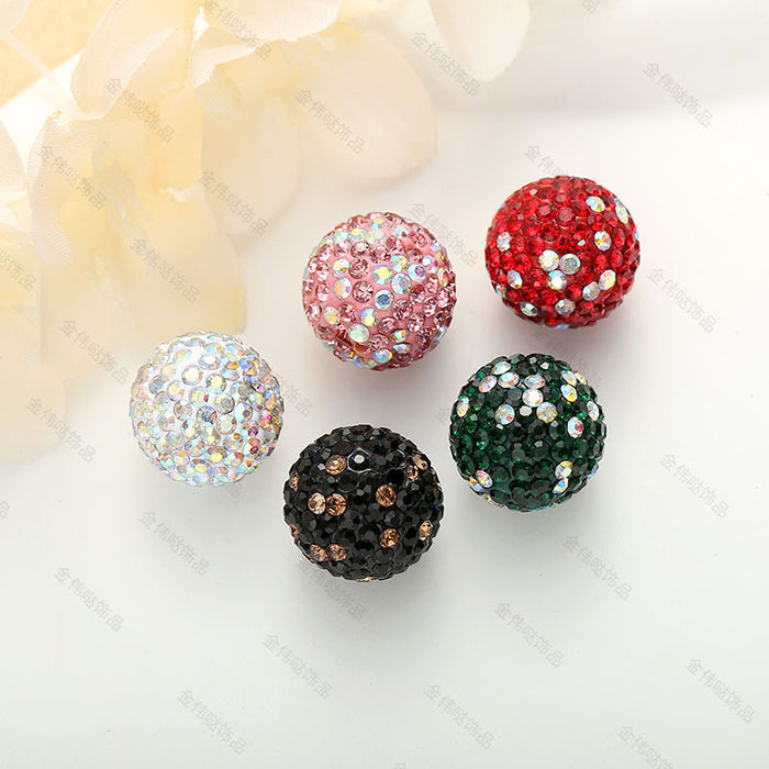 Wholesale Polymer Clay Diamond Ball Beads JDC-BDS-JinWD002