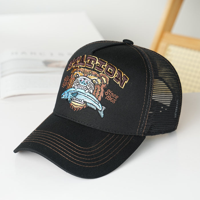 Wholesale Hard top three-dimensional baseball cap fishing casual hat 5-piece peaked cap