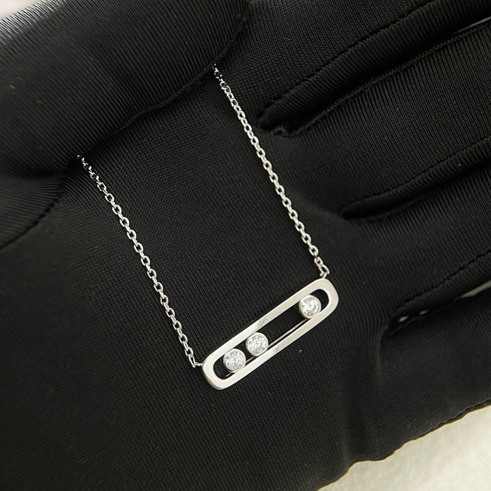 Wholesale Paper clip, pin, necklace, colorfast, female silver, starry sky, collarbone chain, neck chain