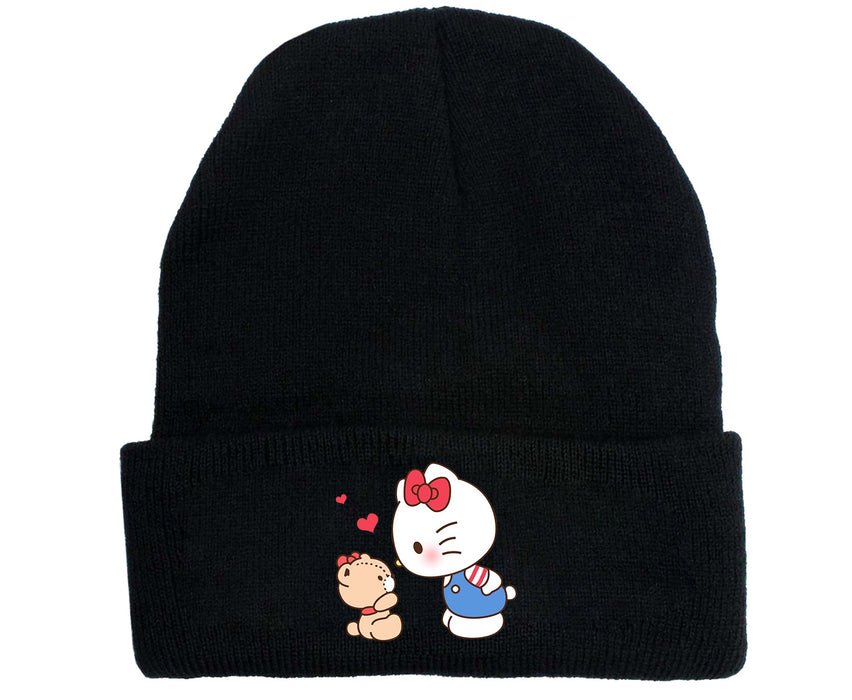 Wholesale  Knitted Hat Pattern Velvet Hat Curled Warm Protection Hat