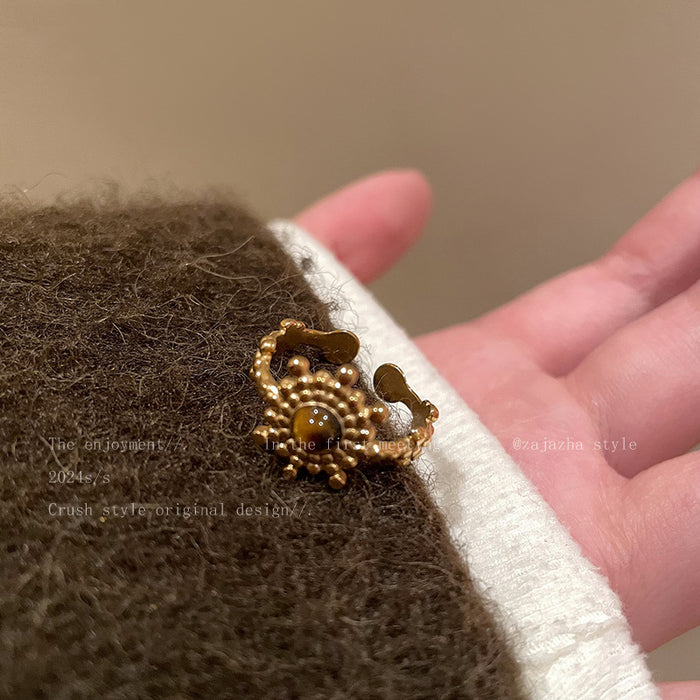 Wholesale Simple ring temperament retro light luxury niche versatile ring