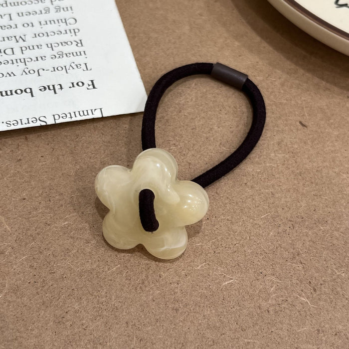 Wholesale Acrylic Flower Hair Rope Fashion Beaded Hair Rope Hair Strap Hair Accessories