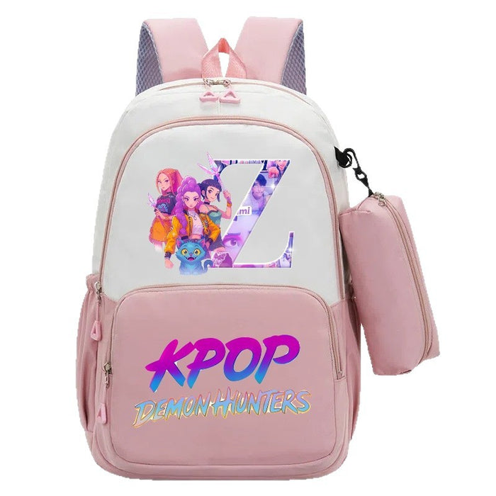 Wholesale Alphabet Cartoon Print Two-Piece Backpack Set for Primary and Middle School Students