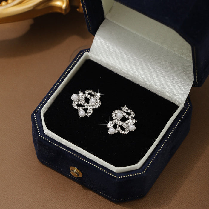 Wholesale New S925 Silver Needle Fashion Sweet Pearl Earrings