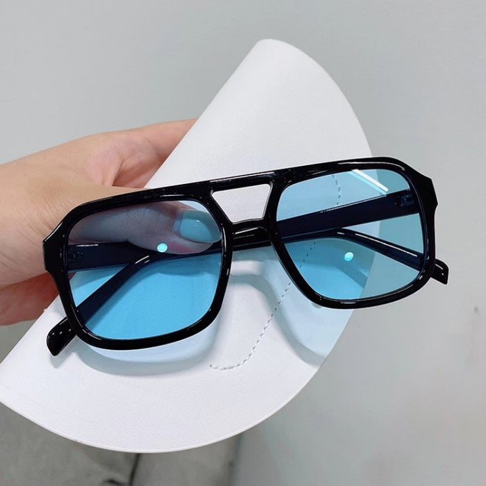 Wholesale Square Sunglasses Retro Large Frame Pilot Glasses Ocean Lens Sunglasses