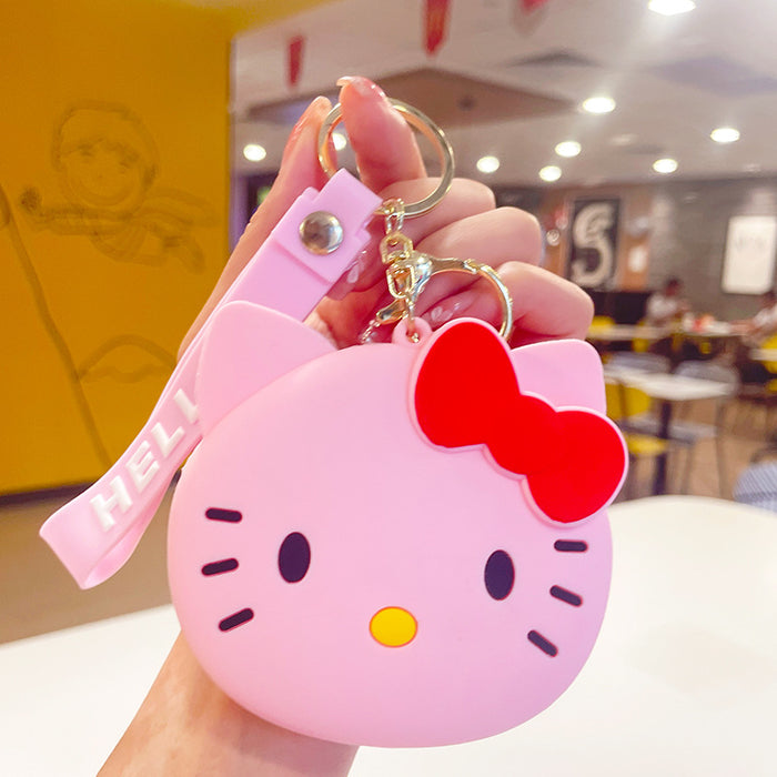 Wholesale Cartoon Mini Silicone Coin Purse Keychain JDC-KC-LiuFan024