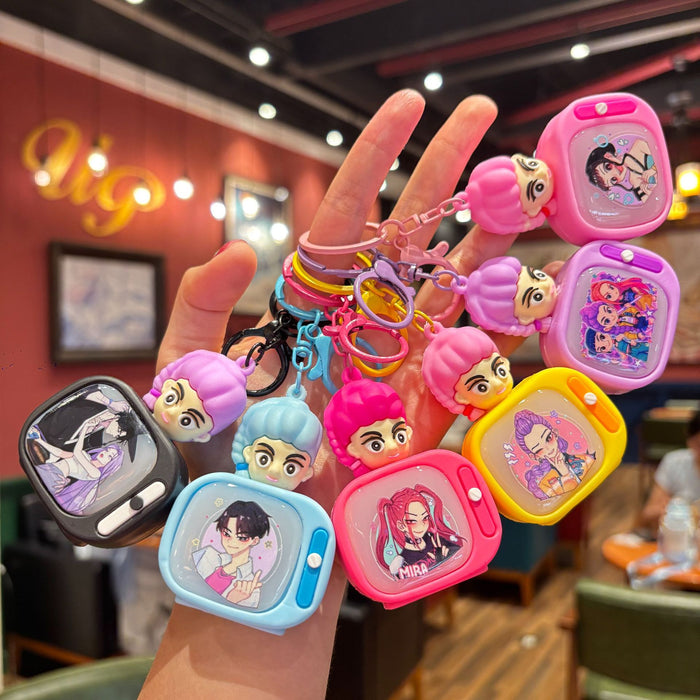 Wholesale Kpop Creative Light-Up TV Keychain