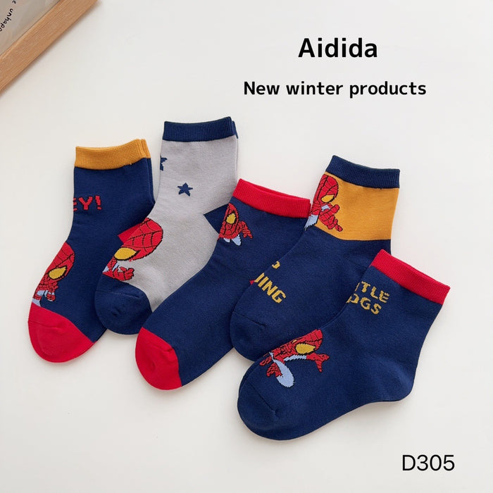 Wholesale Children's Socks Autumn/Winter New Mid tube Cartoon Boy