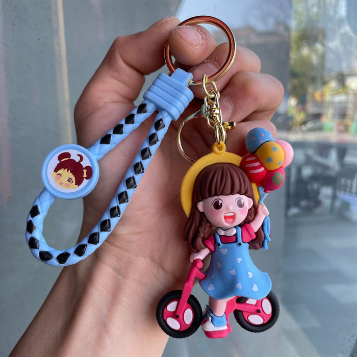Wholesale Windmill couple keychain cute doll car keychain student backpack pendant couple small gift wholesale