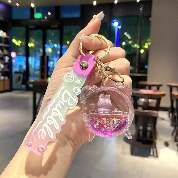 Wholesale Trendy Quicksand Large Shell Keychain Car Key Accessory MOQ≥2