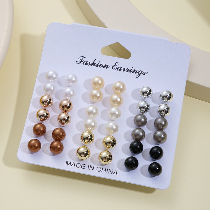 Wholesale Pearl Earring Set JDC-ES-HaoZ003