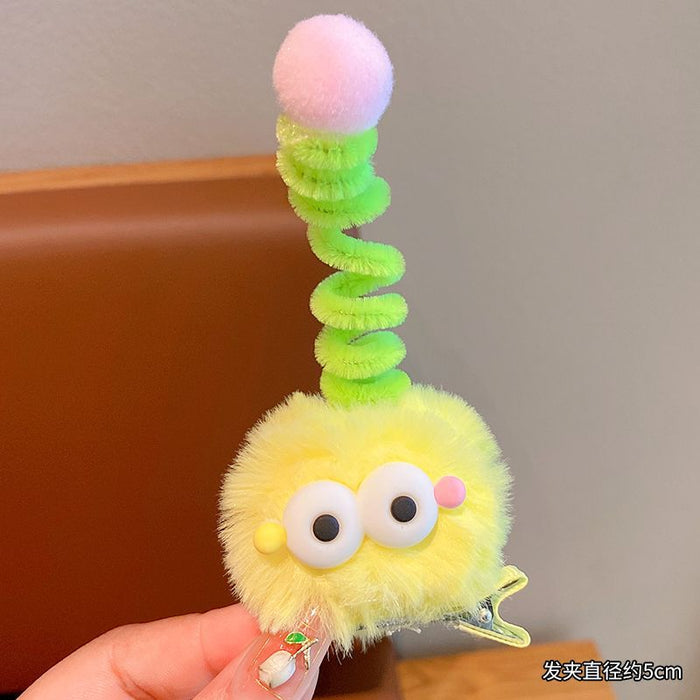 Wholesale Cute Coal Ball Twisting Rod Hair Clip Antenna Hair Clip Cartoon Funny Hair Accessories