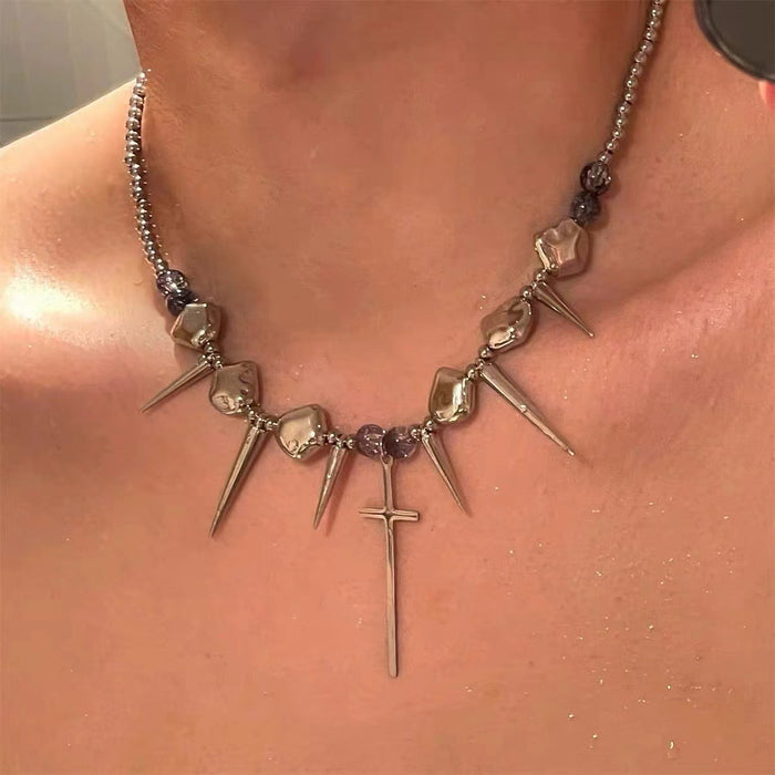 Wholesale Nail Exaggerated Titanium Steel Women's Necklace Subculture Clavicle Chain Neck Necklace