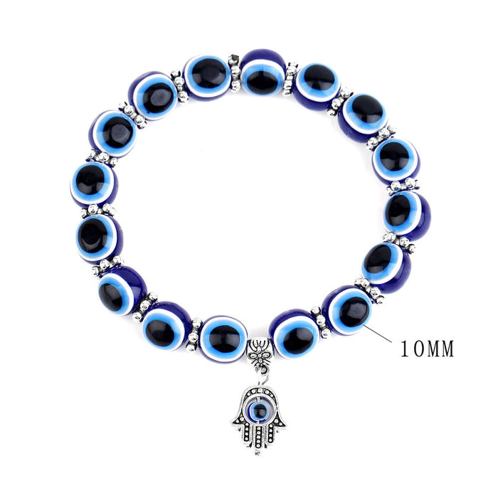 Wholesale Blue Eye Bracelet Palm Devil's Eye Beaded Bracelet