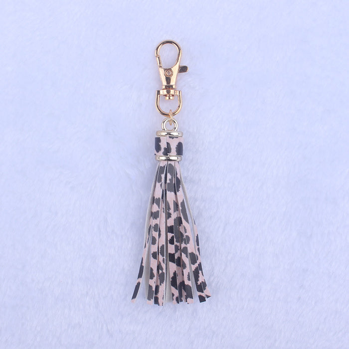 Wholesale Leather tassel pendant accessories tassel  gold buckle keychain tassel bracelet bracelet accessories