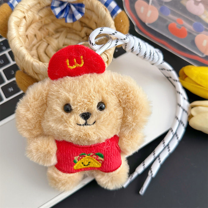 Wholesale Puppy Plush Toy Pendant for Girls' Bags Keychain Accessory