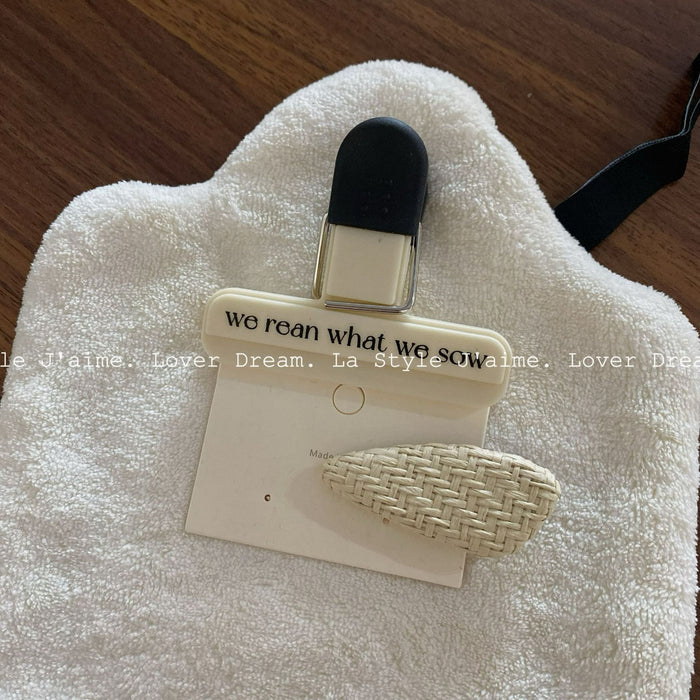 Wholesale Weaving rattan geometric hair clips, fashionable bangs, side clips, hair accessories