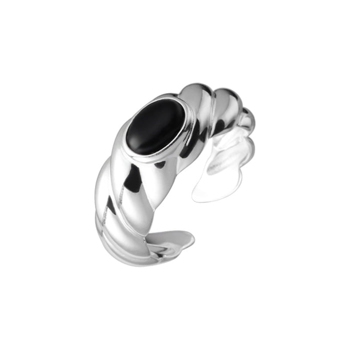Wholesale Pure silver ring, fashionable, simple, personalized, stylish, and open mouth ring