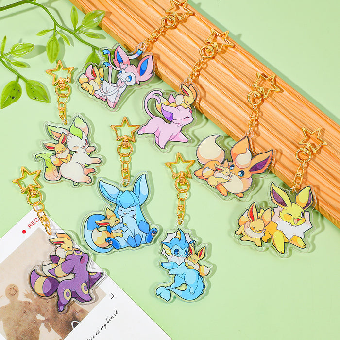Wholesale Double-Sided Acrylic Peripheral Cute Cartoon Keychain Pendant