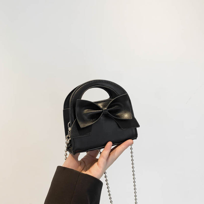 Wholesale Children's bag new fashion bow handbag niche candy color mini crossbody bag