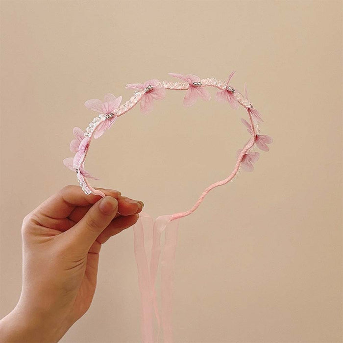 Wholesale Ethnic Style Floral Simple Wide-edge Fabric Embroidery Flower Headband JDC-HD-Suim020