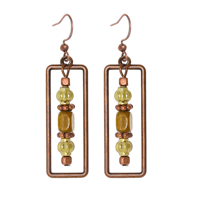 Wholesale Bohemian Tassel Geometric Earrings - Retro Ethnic Style Fashion Accessory MOQ≥2