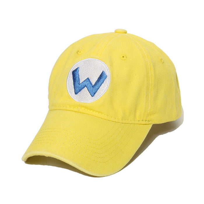 Wholesale Cartoon  Bros Washed Canvas Hat Sunscreen Sun Hat Cap Baseball Cap