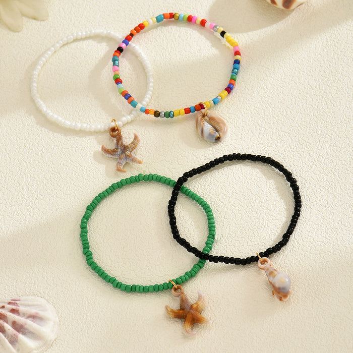 Wholesale Shell Bracelet Set Colored Soft Ceramic Starfish Bracelet